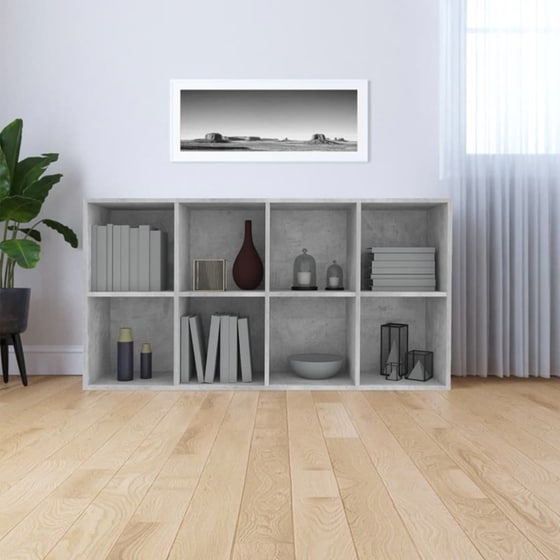 Βιβλιοθήκη VidaXL από  Μοριοσανίδα 66x30x130 cm - Γκρι image 3