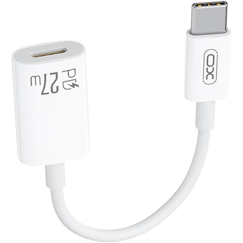 XO Καλώδιο;Αντάπτορας NB-R268A USB-C, Lightning σε Lightning 0.12m Λευκό