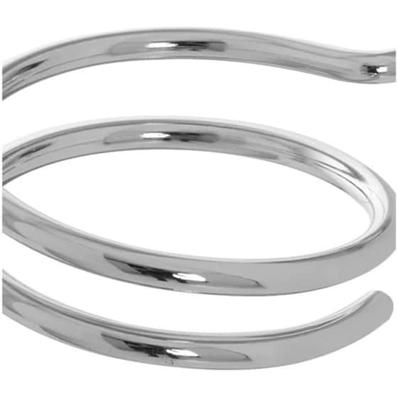 Επιτοίχια Ατσάλινη Βάση  Για Πιστολάκι Μαλλιών BAKAJI 02815388 Ασημί image 2