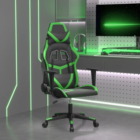 Καρέκλα Gaming VIDAXL 345426 με Ρυθμιζόμενα Μπράτσα από Τεχνητό Δέρμα - Μαύρο image 9