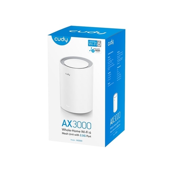 Cudy M3000 v2 WiFi Mesh Network Access Point Wi Fi 6 Dual Band (2.4 & 5GHz) Λευκό image 3