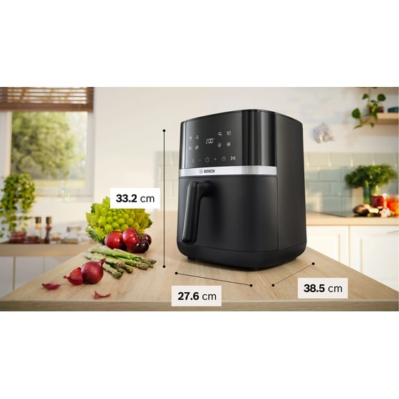 BOSCH Serie 4 MAFS2462B με Αποσπώμενο Κάδο 2050 W 6.1 L Μαύρο Φριτέζα Αέρος image 5
