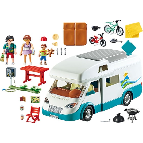 PLAYMOBIL® Family Fun Αυτοκινούμενο Οικογενειακό Τροχόσπιτο (70088) image 1