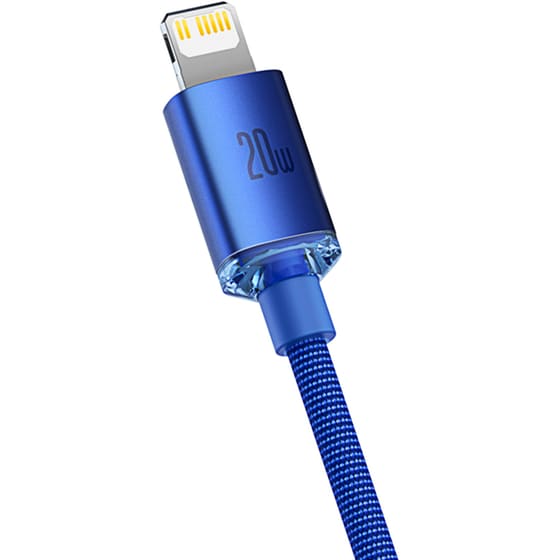 Καλώδιο δεδομένων Baseus Crystal Shine Series Usb-C to Lightning 20W 2m - Blue image 2