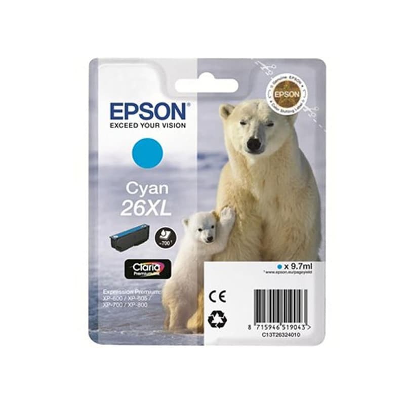 Epson 26XL Κυανό Μελάνι Εκτυπωτή C13T26324010