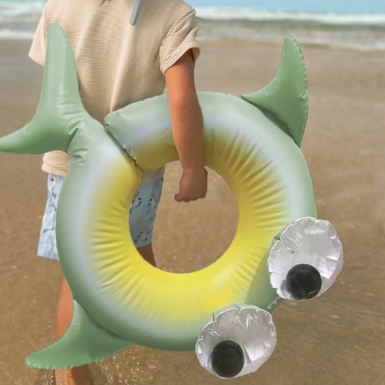 Σετ Παιδικό Σωσίβιο SunnyLife Shark Tribe 2 τμχ 160 cm - Χακί image 6