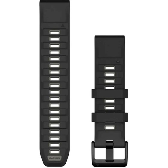 Λουράκι Garmin QuickFit 22 Silicone Band για Garmin QuickFit 22mm - Black with Pebble Gray image 0