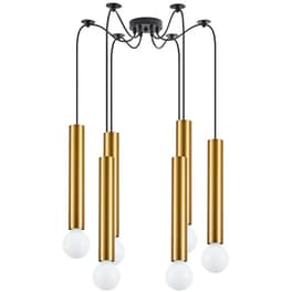 Φωτιστικό Οροφής Πολύφωτο Homelighting Adept Tube 77-8679 Μεταλλικό - Χρυσό/Μαύρο