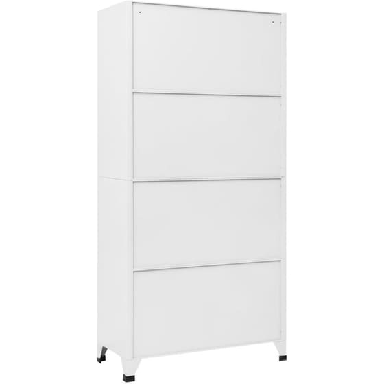 Φοριαμός VidaXL Μεταλλικός 90x45x180 cm - Λευκό image 3