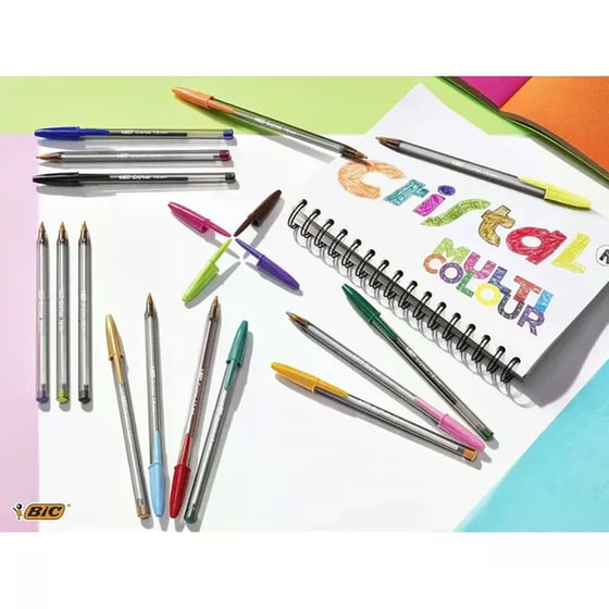Στυλό Διαρκείας Bic Cristal Fun 1.6 mm Τιρκουάζ (1 Τεμάχιο) image 3