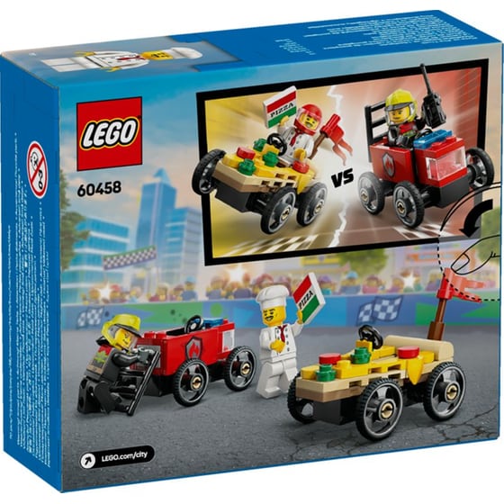 LEGO® City Pizza vs. Fire Truck Race Car Pack (60458) image 5