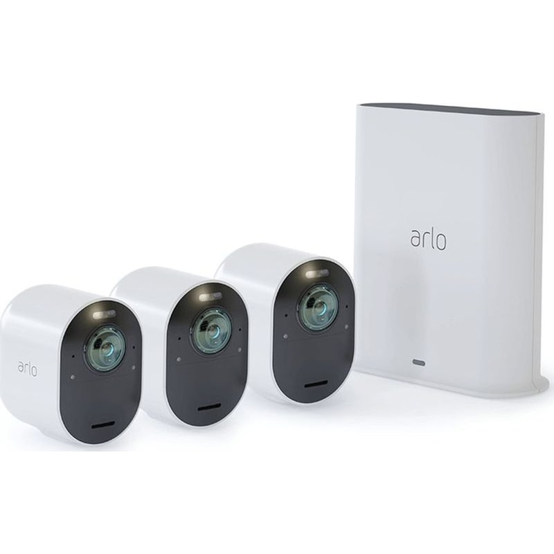 ARLO Ασύρματη IP Camera Arlo Ultra 2 4K UHD Spotlight Αδιάβροχη Μπαταρίας (3 Τμχ)