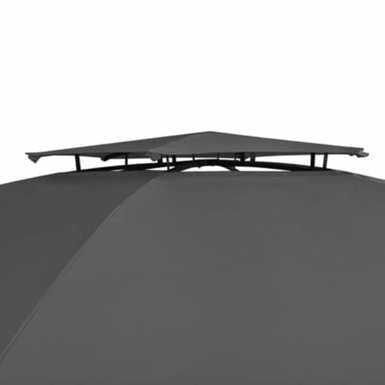 Κιόσκι Vidaxl με Κουρτίνα Ατσάλι 360x265cm - Γκρι image 5