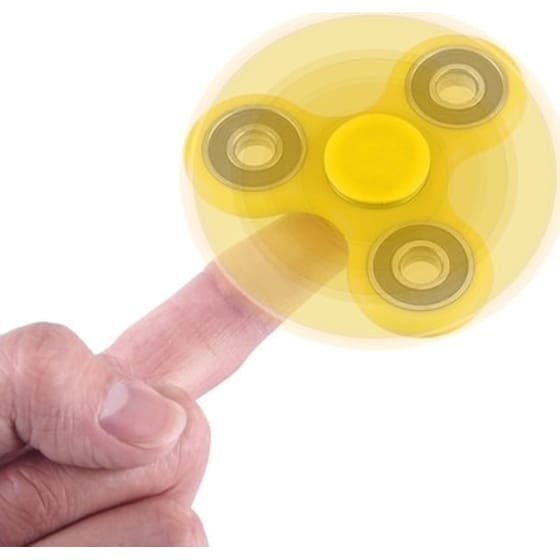 Παιχνίδι Στρες Ανακούφισης Adhd Κίτρινο -  Fidget Spinner Pom Three Leaves 4 Minutes image 0