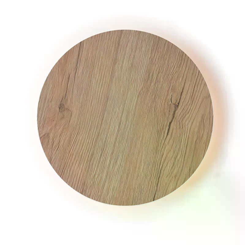 Απλίκα Τοίχου Led Aca Eclipse Zm1710ledwlw από MDF 22x3.8x22 cm - Καφέ