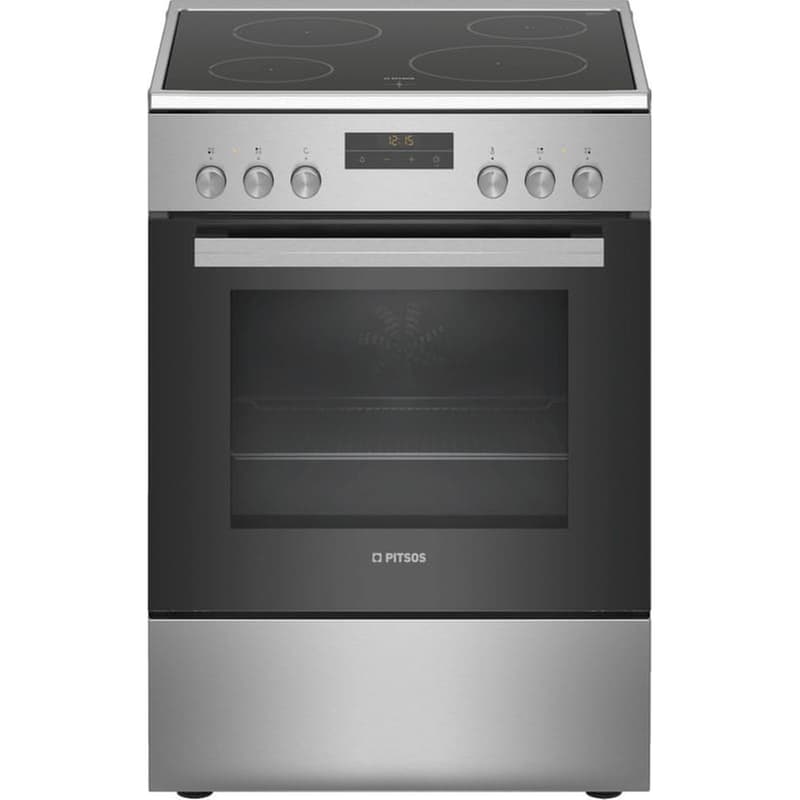 PITSOS PITSOS PHN039150 66 Lt Inox Ηλεκτρική Κουζίνα Κεραμική