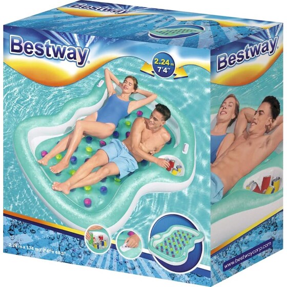 Διπλό Στρώμα Θαλάσσης Intex Bestway 224x174cm - Πολύχρωμο image 5