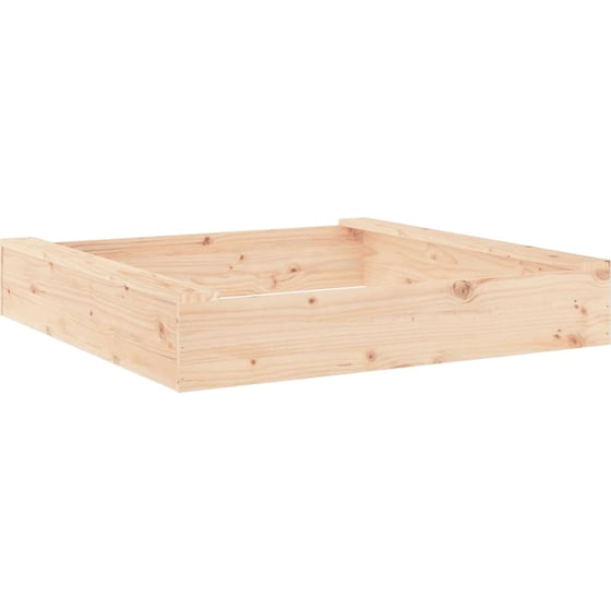 VidaXL Αμμοδόχος με Καθίσματα Τετράγωνη 111x111x20cm Ξύλινη - Φυσικό Χρώμα Ξύλου image 1