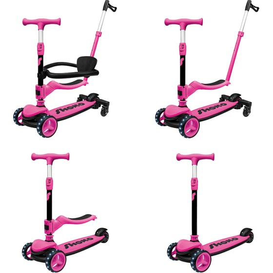 Παιδικό Πατίνι Shoko Prime 4 In 1 Plus για 12+ Μηνών - Ροζ image 1