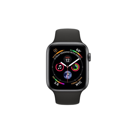 Apple Watch Series 4 40mm Aluminum Space Gray Sport Band Black image 1