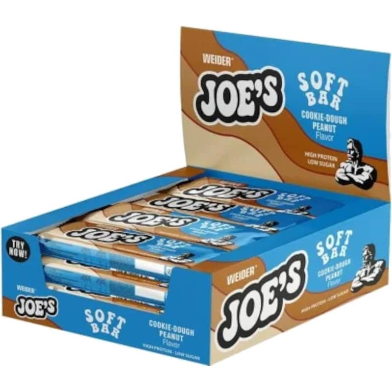 WEIDER Μπάρες Πρωτεΐνης 50gr Weider Joes Soft Bar Μπισκότο/ Φυστίκι - 12 Τμχ