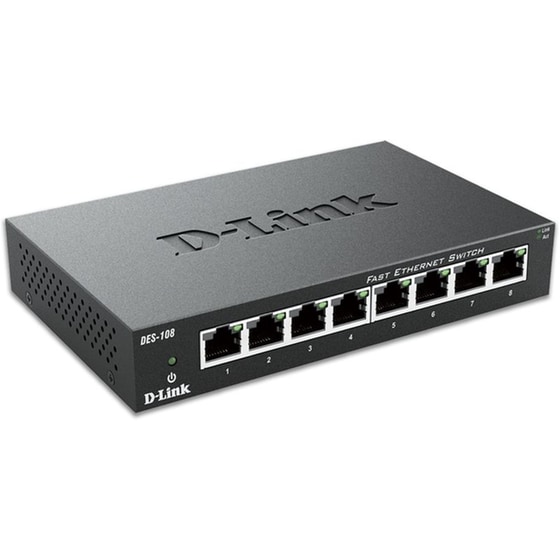 D-Link DES-108 215-0138 Unmanaged Fast Ethernet (100 Mbps) 8-Port image 2