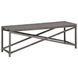 Πάγκος Κήπου VidaXL από Συνθετικό Ρατάν 120x40x43cm - Γκρι