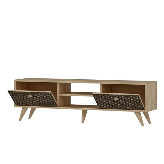 Έπιπλο Τηλεόρασης Barletta Sapphire από Μοριοσανίδα 150x35x45cm - Καφέ image 0