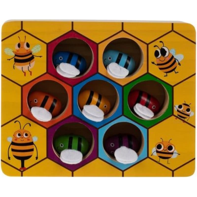 Ξύλινο Παιχνίδι Kruzzel Ξυλινο Παιχνίδι Λεπτής Κινητικότητας Honeycomb