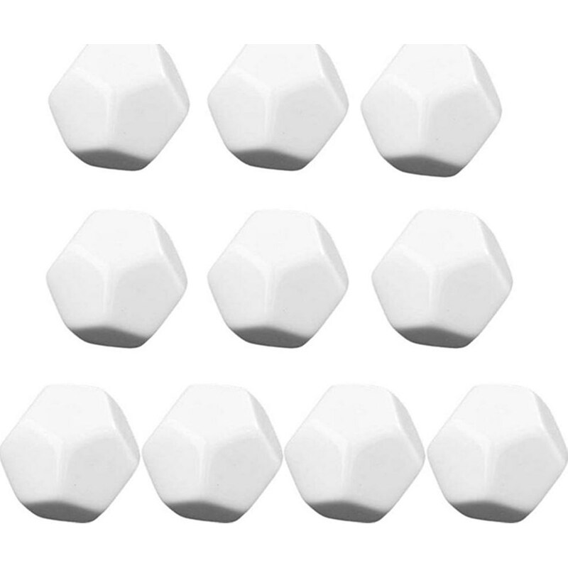 Σετ Ζάρια Opaque Polyhedral Bag Of 10 Blank D12 Dice Chessex