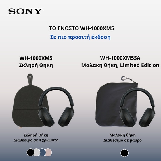 Sony WH-1000XM5 Premium Noise Cancelling Wireless Over Ear Headphones - Midnight Blue image 6