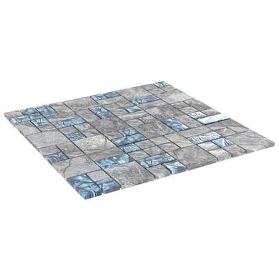 Μωσαϊκά Πλακάκια Vidaxl Γυάλινα 22 Τμχ 30x30 cm - Γκρι / Μπλε image 2