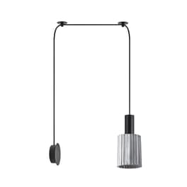 Απλίκα Τοίχου Homelighting 77-8818 Μεταλλική Φ12x15 cm - Μαύρη/Γκρι