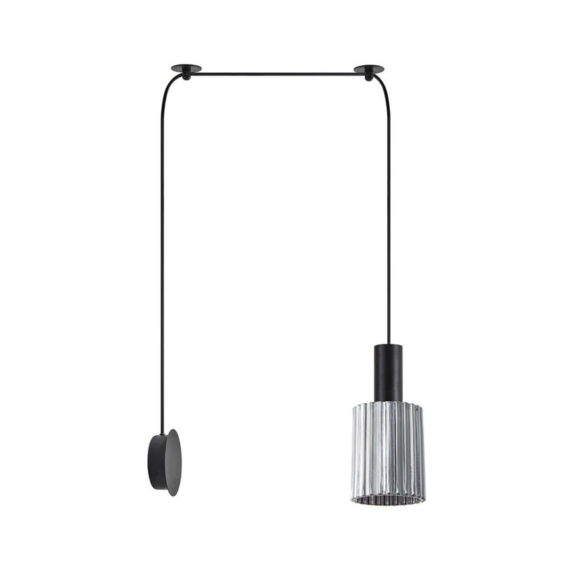 Απλίκα Τοίχου Homelighting 77-8818 Μεταλλική Φ12x15 cm - Μαύρη/Γκρι