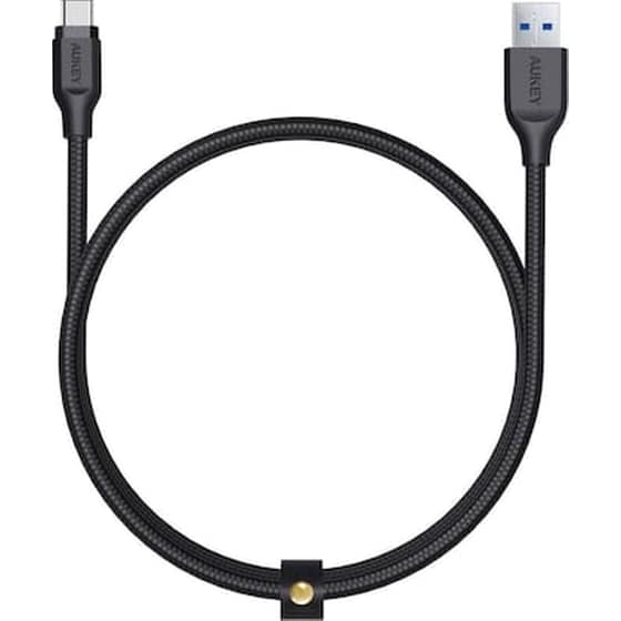 Καλώδιο δεδομένων Aukey Cb-ac1 Braided Usb to Usb-C 1.2m - Black image 1