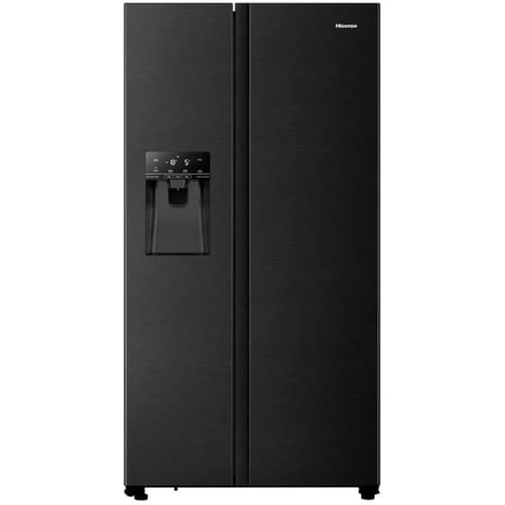 HISENSE RS694N4TFE Total No Frost 562 Lt με Multi Air Flow και Dual Tech Cooling Μαύρο Ψυγείο Ντουλάπα image 0