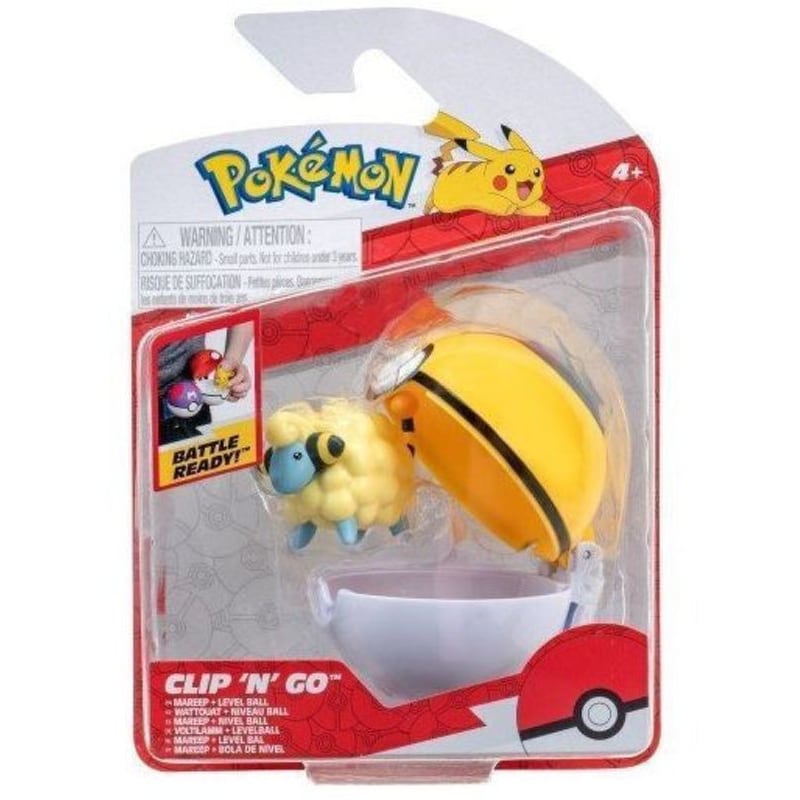 Jazwares Παιχνίδι Μινιατούρα Pokemon Poke Ball Clip N Go Mareep