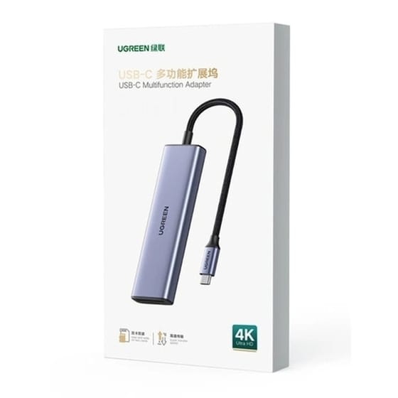 Ugreen Cm511 USB-C Docking Station με HDMI 4K PD Ethernet Γκρι image 4