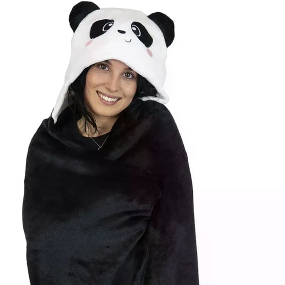 Κουβέρτα με Κουκούλα Legami Panda image 1