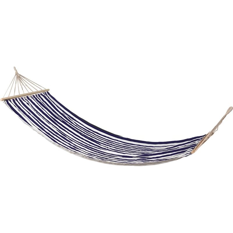 SPITISHOP Αιώρα Αλεξίπτωτο Κρεμαστή Spitishop από Ύφασμα/Ξύλο 80x200cm - Λευκή/Μπλε