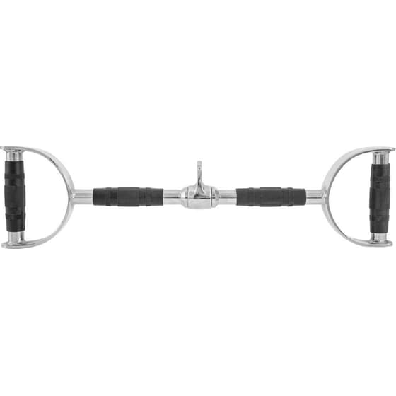Ίσια Μπάρα Τροχαλίας Amila 44374 61 cm με Λαβές με Επικάλυψη Λάστιχου  - Ασημί image 0