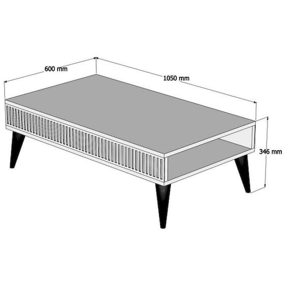 Τραπεζάκι Σαλονιού 24Mall Pavia από Μοριοσανίδα 105x60x34.6 cm - Καφέ/Λευκό image 1