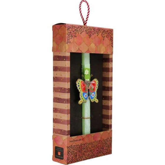 Λαμπάδα&nbsp;Synchronia&nbsp;Πεταλούδα&nbsp;Φλοράλ&nbsp;Φούξια image 1