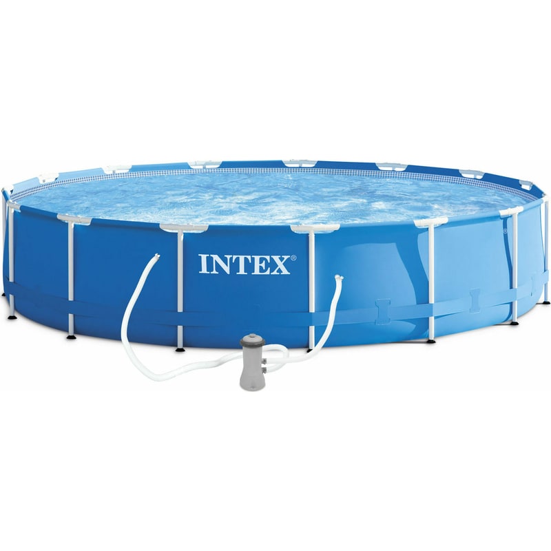 INTEX Οικογενειακή Πισίνα Εδάφους Intex Metal Frame Pool 3785Lt 220/240V - Μπλε