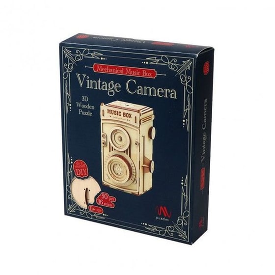 Ξύλινη Κατασκευή Vintage&nbsp;Camera&nbsp;Music&nbsp;Box image 0