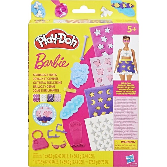 Hasbro Play-Doh Barbie Designer Patterns 3 Σχέδια 4 Τμχ - Τυχαία Επιλογή Σχεδίου (G13555) image 1