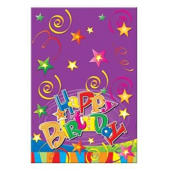 Τραπεζομάντηλο Πάρτυ Πλαστικό Next "Happy Birthday" 54x72cm - Με σχέδιο image 0
