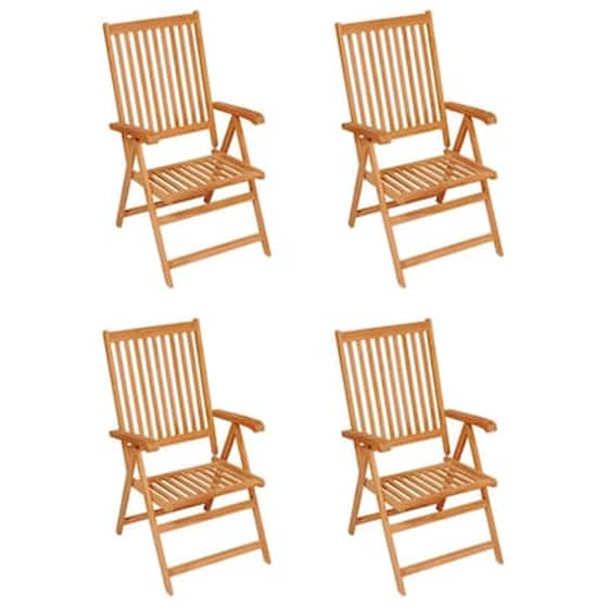 Vidaxl Καρέκλες Κήπου 4 Τεμ. Από Μασίφ Ξύλο Teak Με Κρεμ Μαξιλάρια image 2