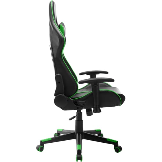 Καρέκλα Gaming VidaXL από Τεχνητό Δέρμα - Μαύρη/Πράσινη image 1