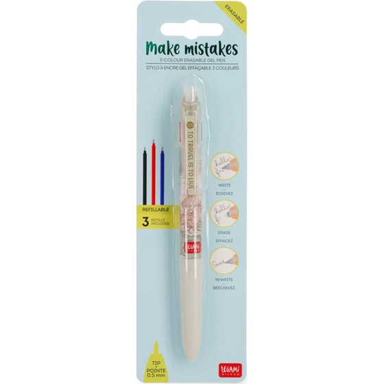 Στυλό Διαρκείας Legami Gel Erasable 3 Χρώματα Travel image 3